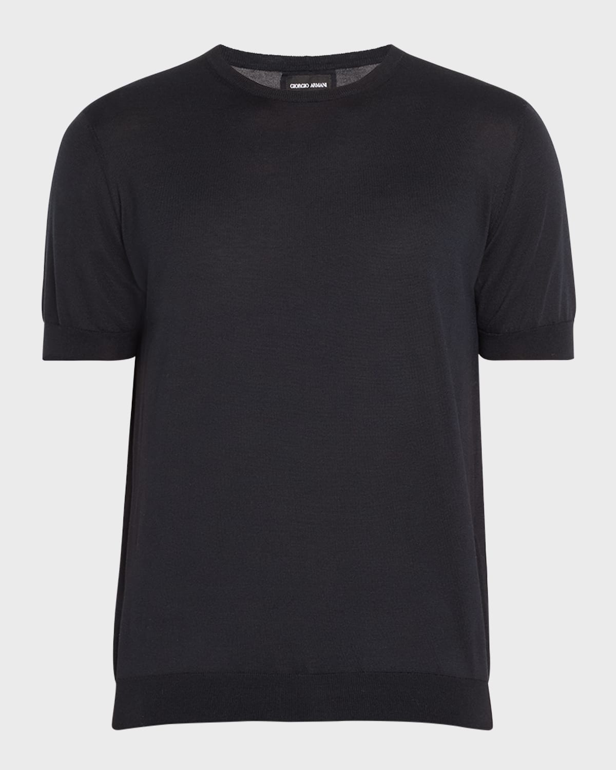 Men's Silk-Cotton Crew T-Shirt - 1