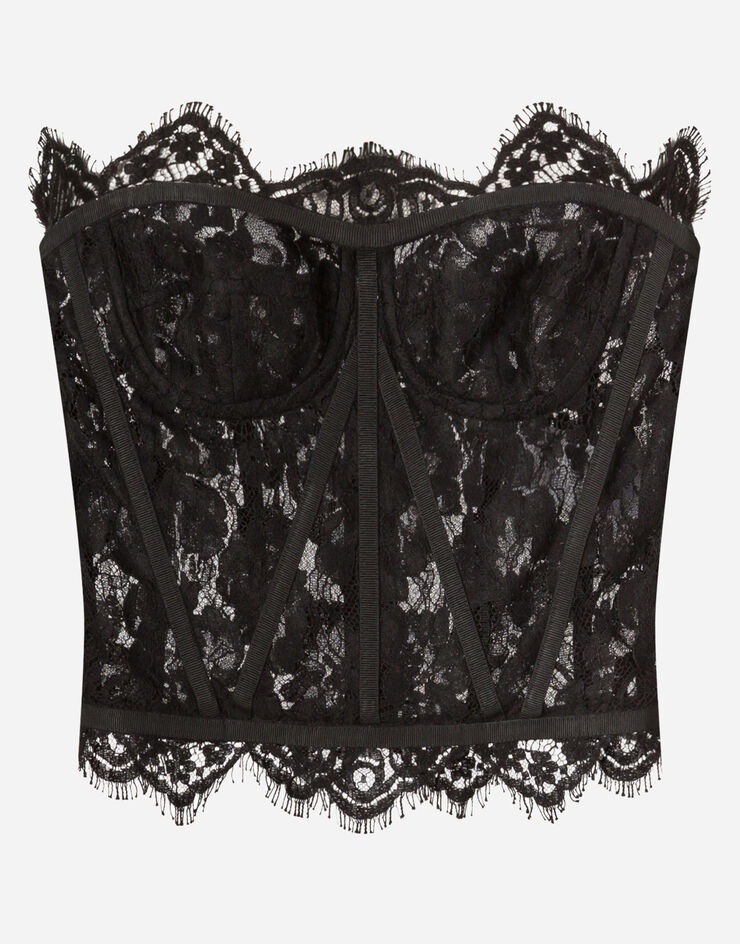 Short galloon lace bustier - 1