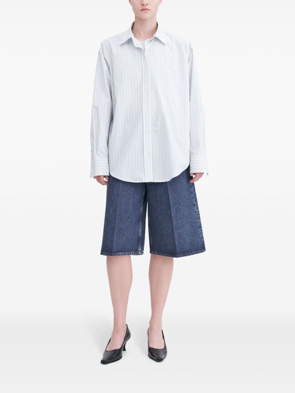 pinstripe shirt - 2
