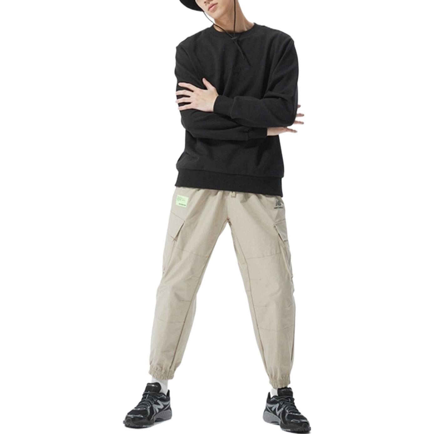 New Balance Solid Color Round Neck Sports Pullover Black AMT21555-BK - 3