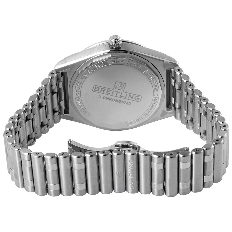 Pre-owned Breitling Chronomat Automatic Diamond White Dial Ladies Watch a10380101a2a1 - 3