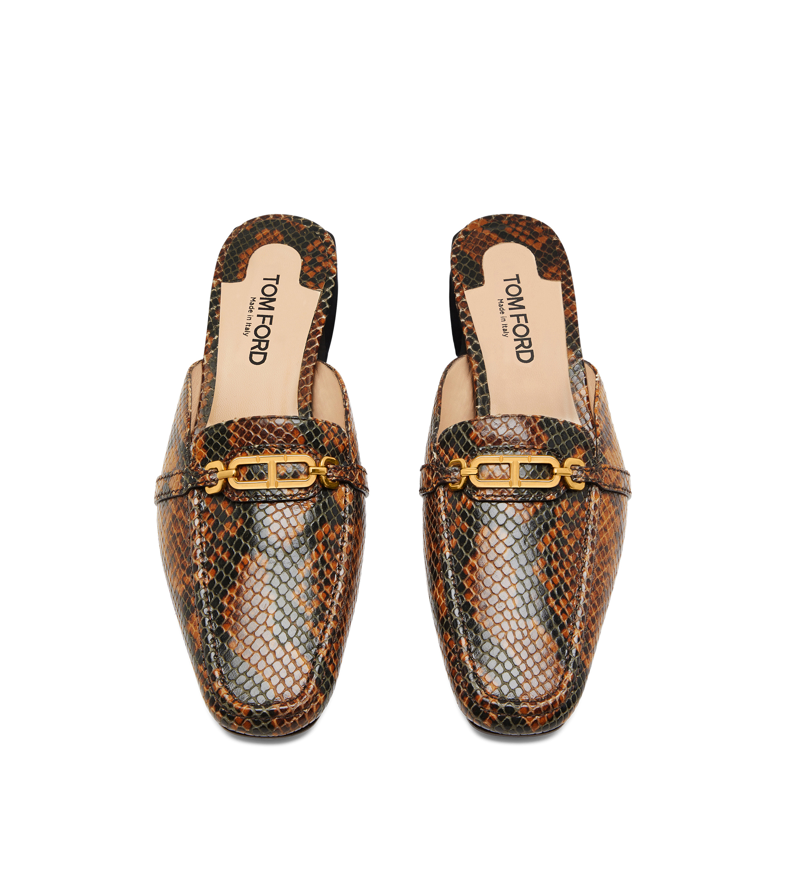 STAMPED PYTHON LEATHER WHITNEY SLIPPER - 4