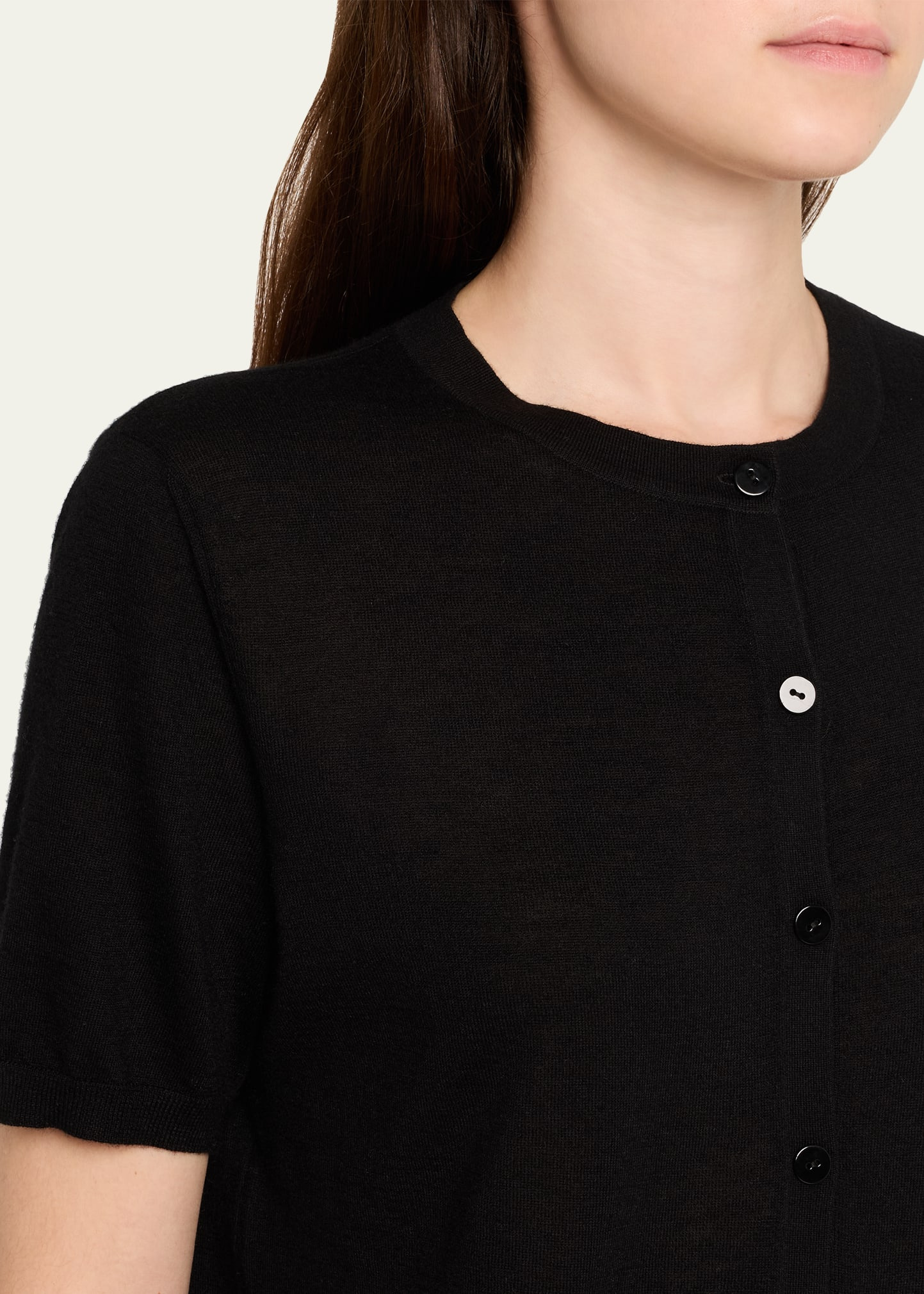 Charlotte Short-Sleeve Cashmere Cardigan - 5