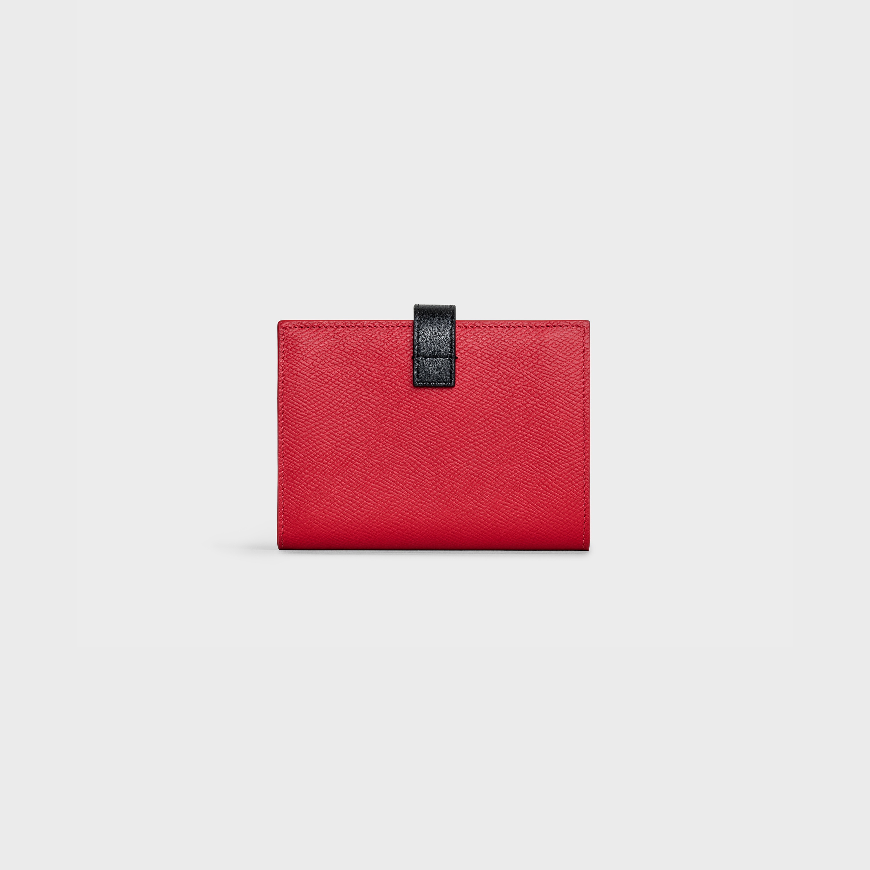 BICOLOUR MEDIUM STRAP WALLET IN GRAINED CALFSKIN - 3