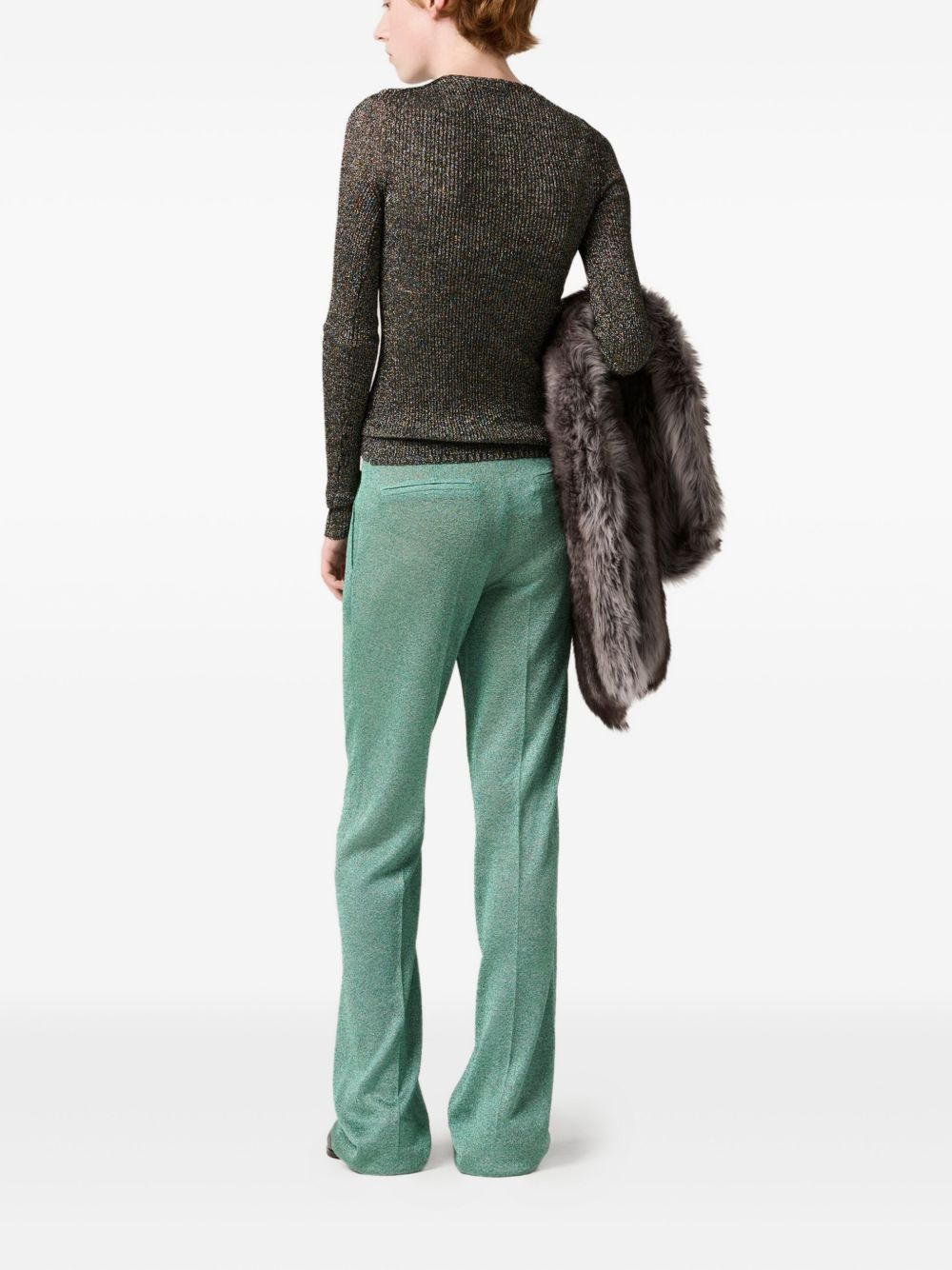 long-sleeves ribbed sweater - 3