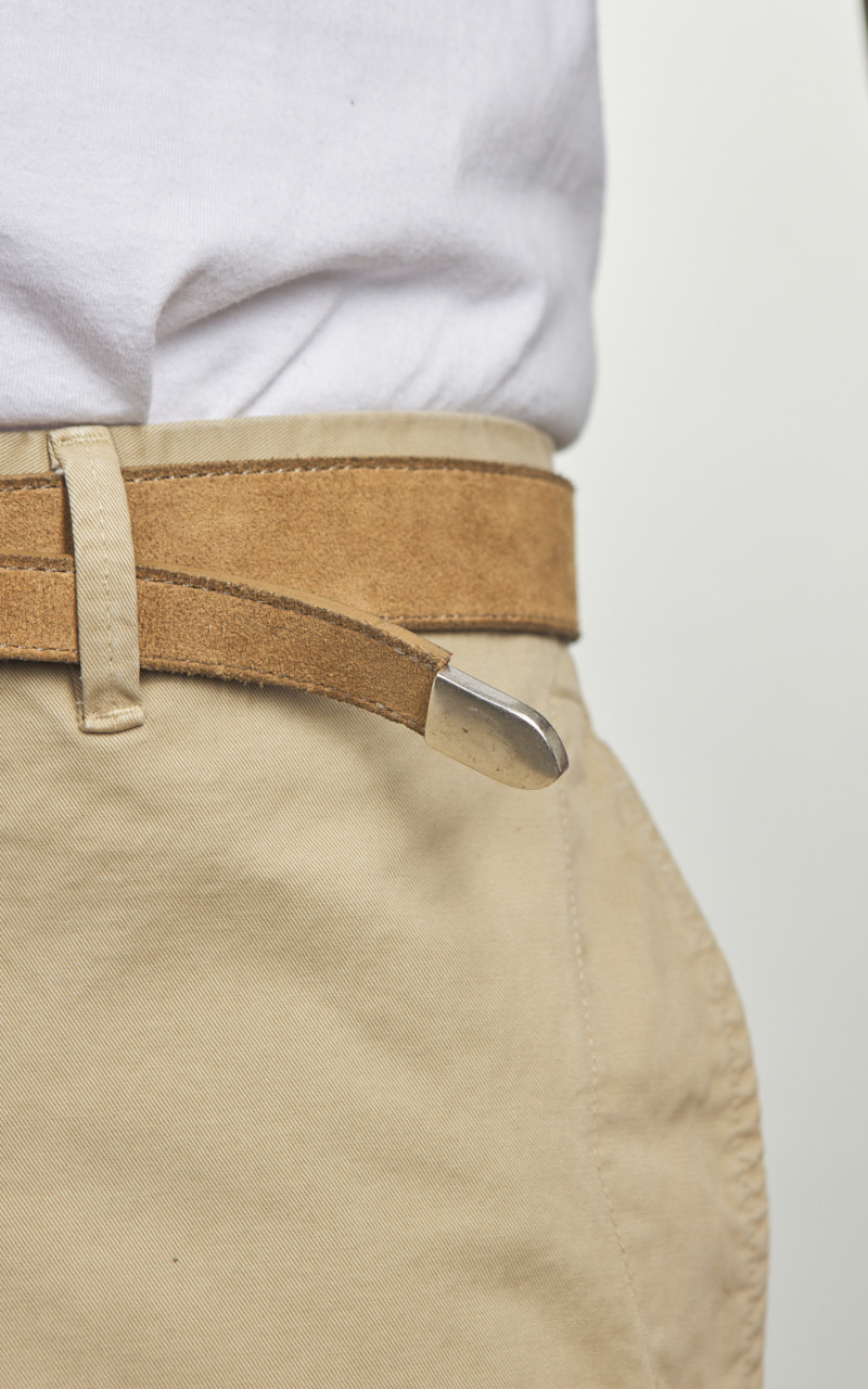 PHOENIX SUEDE LEATHER BELT SAND - 7
