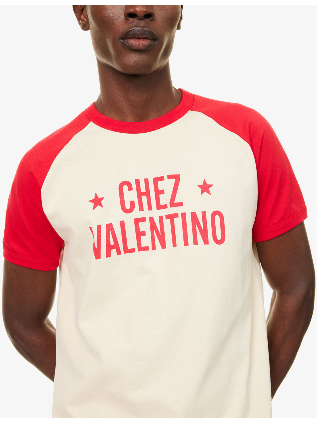 Chez-Valentino-Print Crewneck Cotton-Jersey T-Shirt - 5