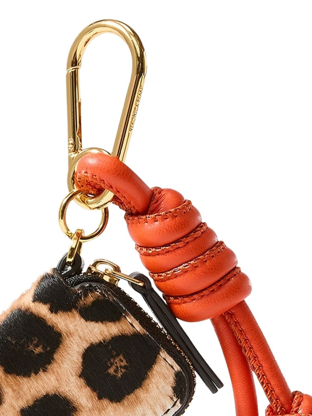 leopard-print knotted bag charm - 2