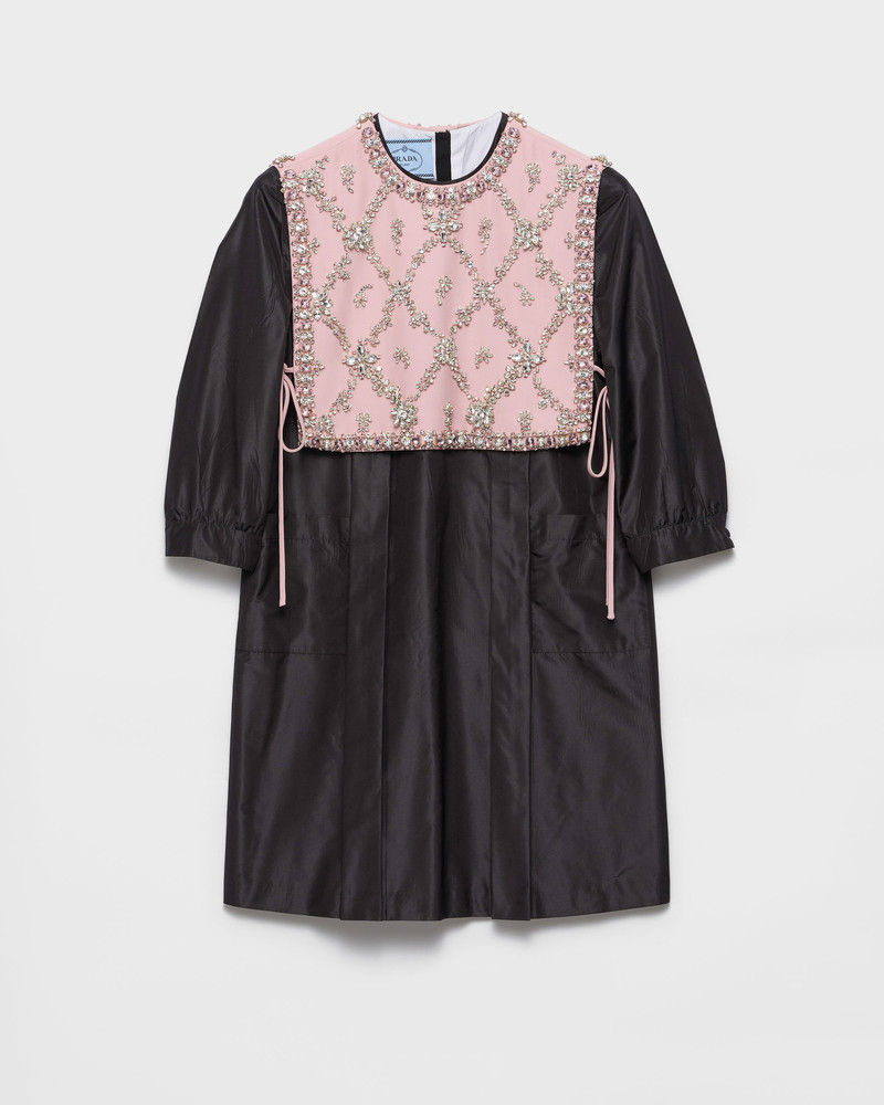 Embroidered taffeta mini-dress 1