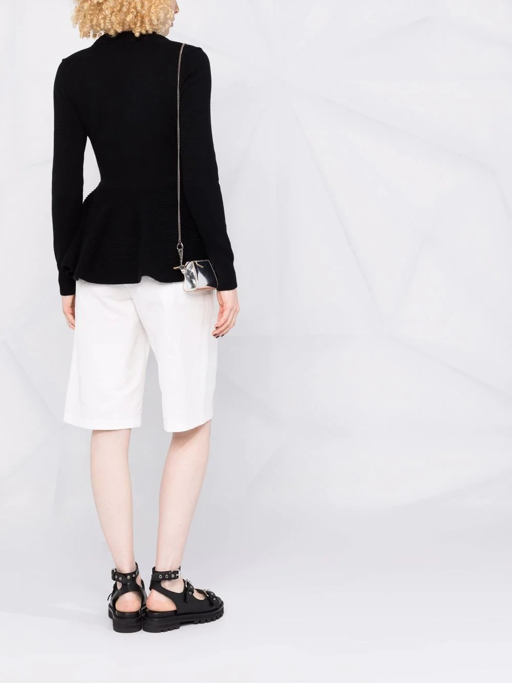 peplum cashmere jumper - 6