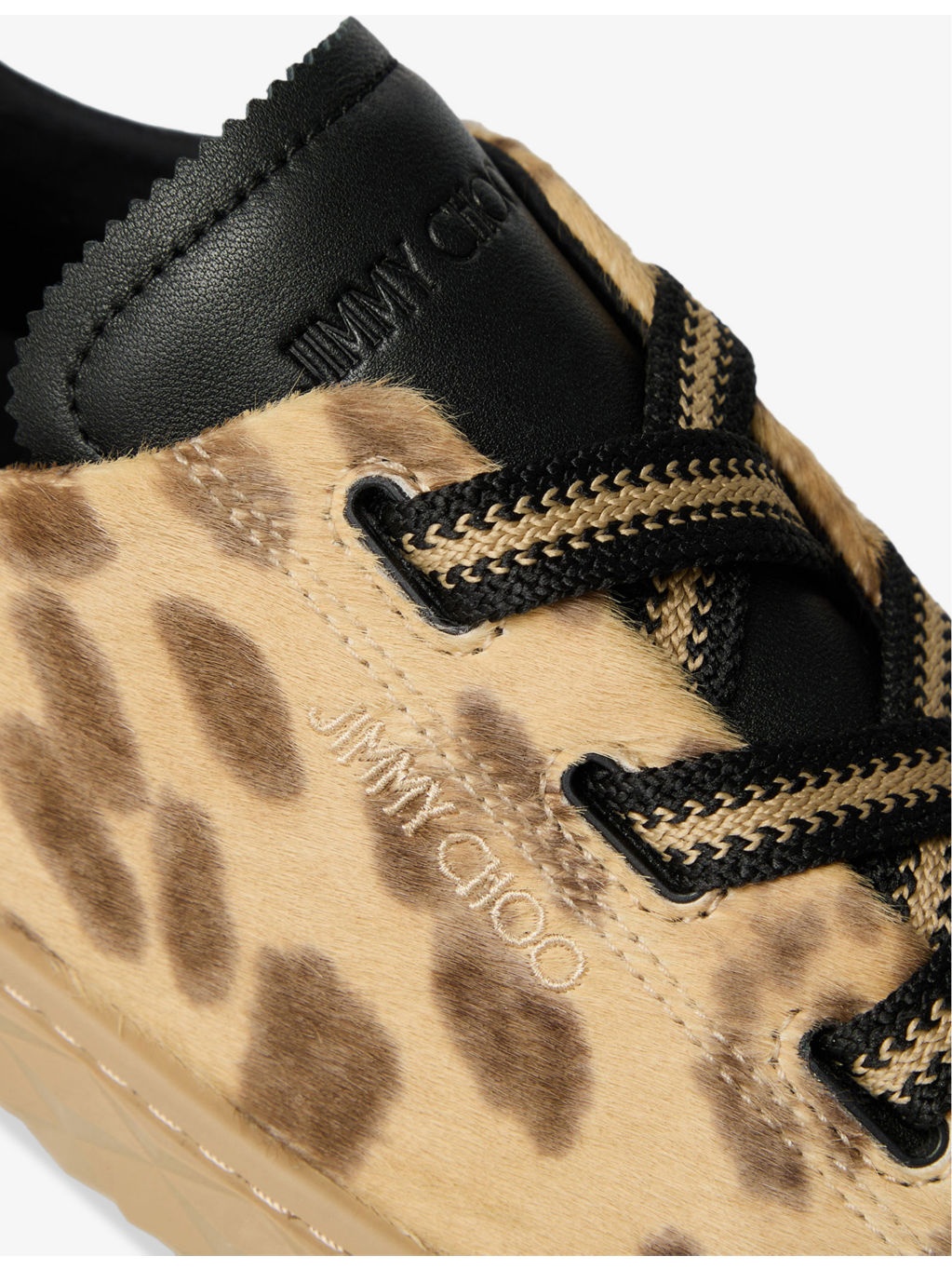Diamond Light Leopard-Print Leather Low-Top Trainers - 5