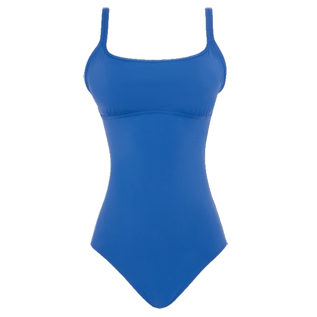 Women Round Neckline One piece Swimsuit Solid - 1