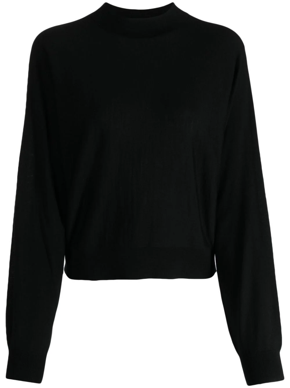 mock-neck knitted jumper - 1