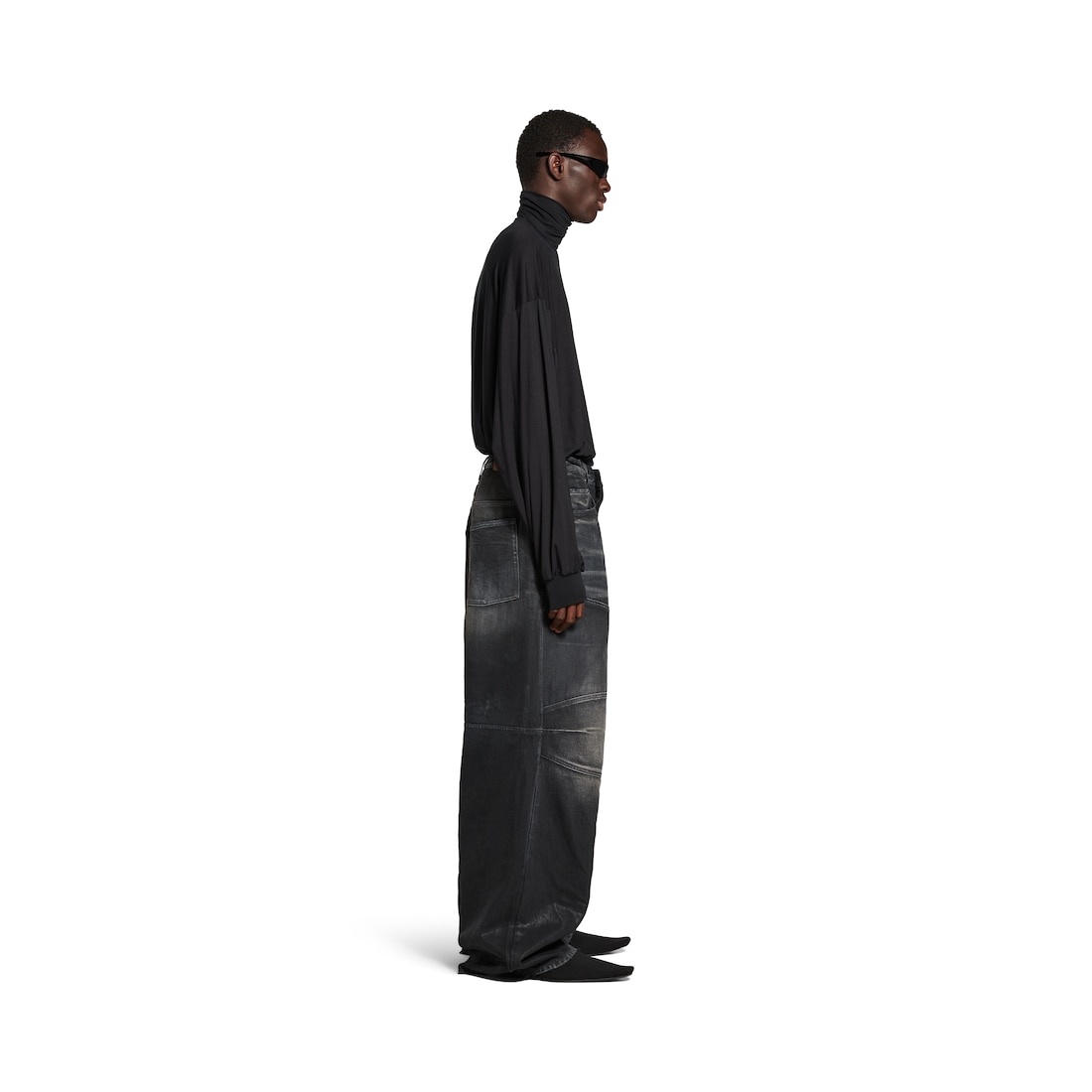 Men's Baggy Pants in Black - 3