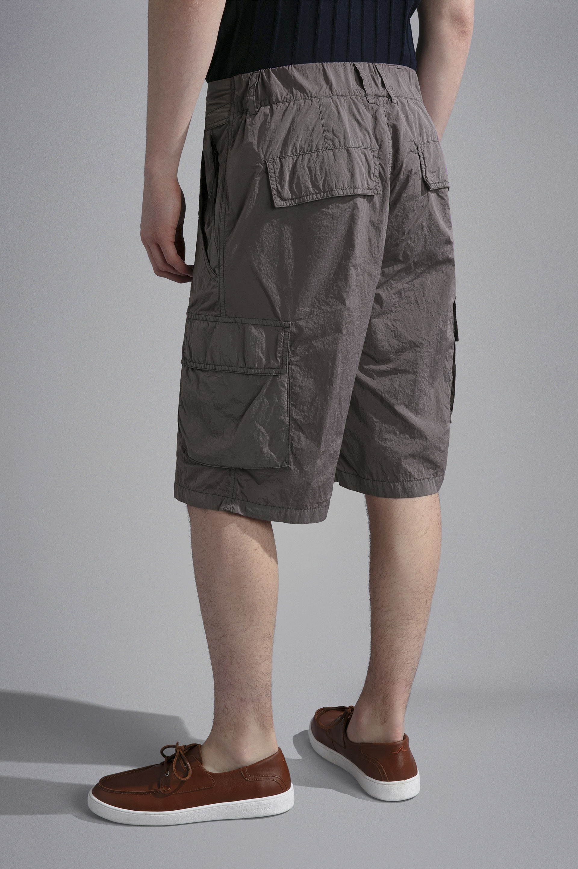 GARMENT DYED NYLON BERMUDA SHORTS - 3