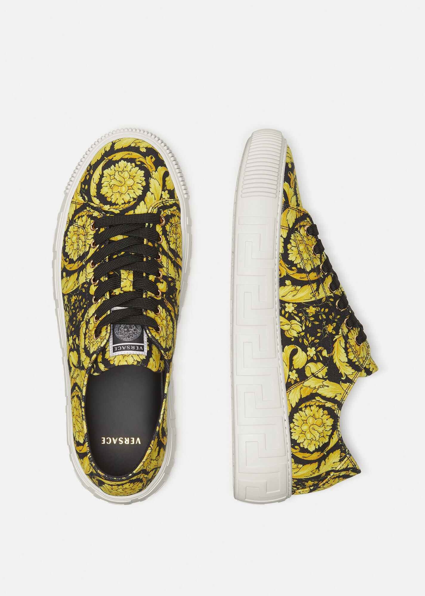 Greca Barocco Print Sneakers - 3