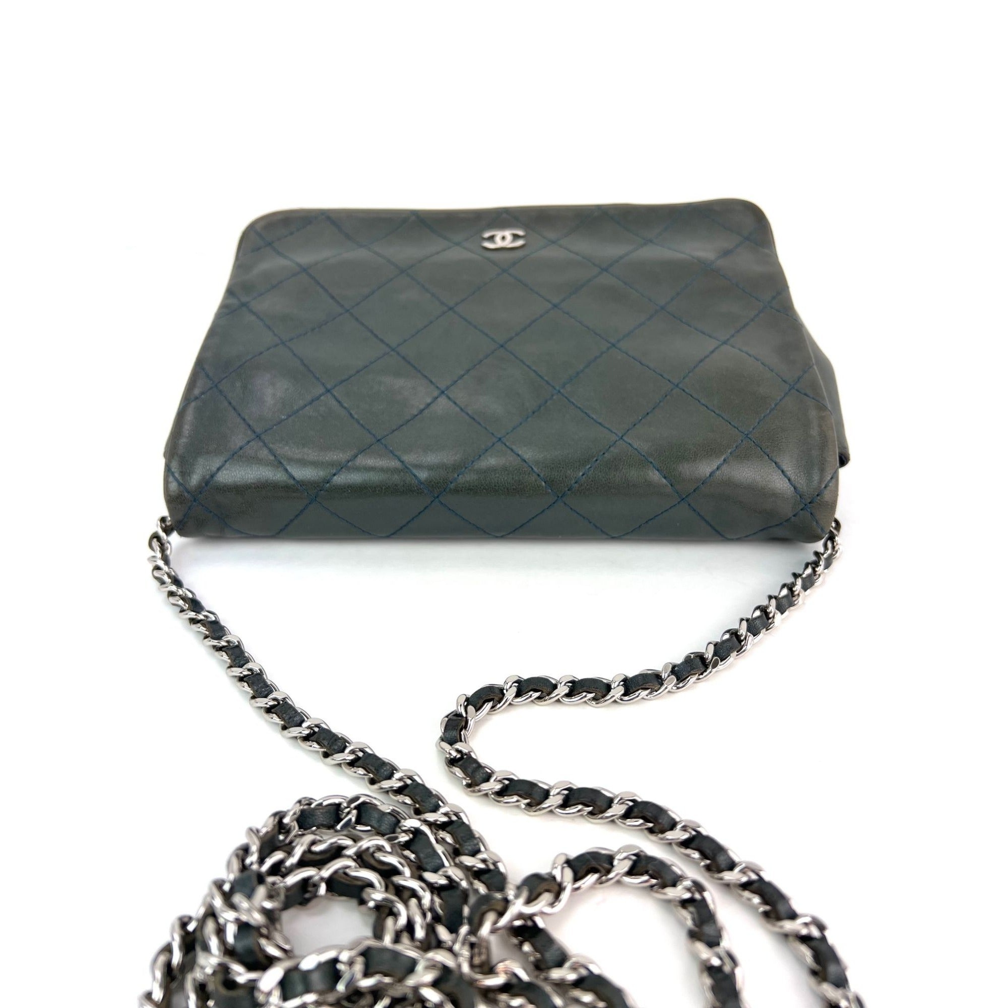 Chanel Quilted Lambskin Stitched Wallet on a Chain Crossbody Bag - 15