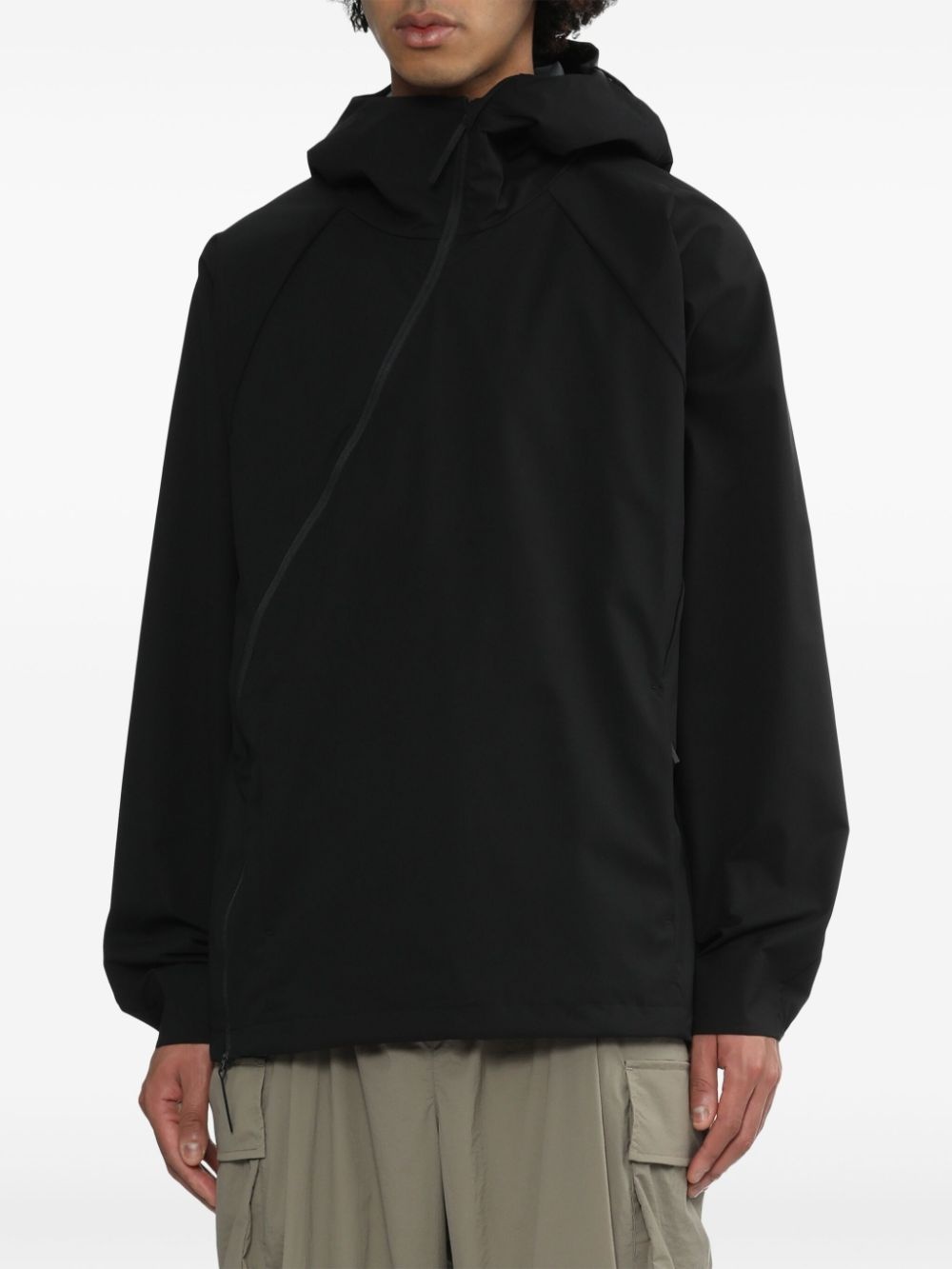 off-centre hooded jacket - 3