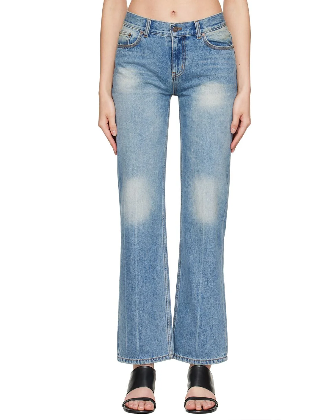 Blue Low-Rised Straight Classic Jeans - 1
