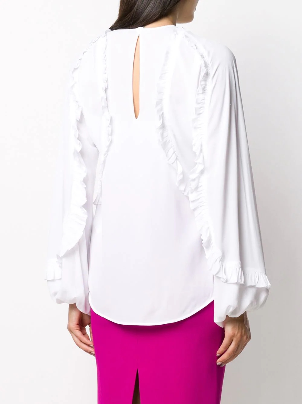 bishop sleeved ruffle top - 4