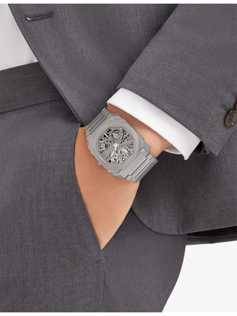 OC40TTXTSK8D Octo Finissimo Skeleton titanium manual watch 4