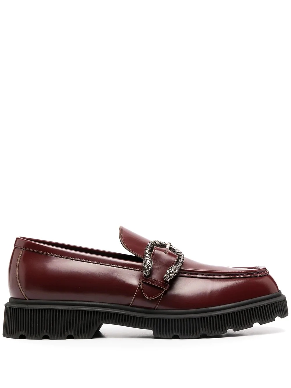 polished buckle-fastening loafers - 1