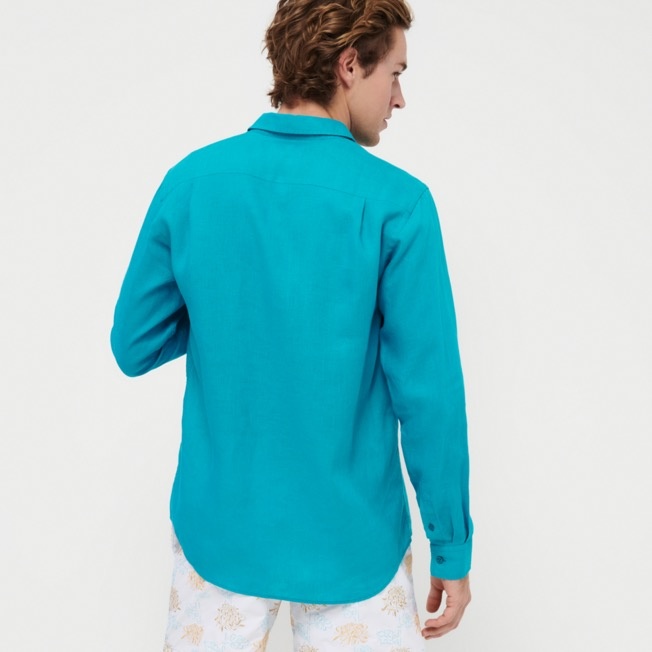 Men Linen Shirt Solid - 4