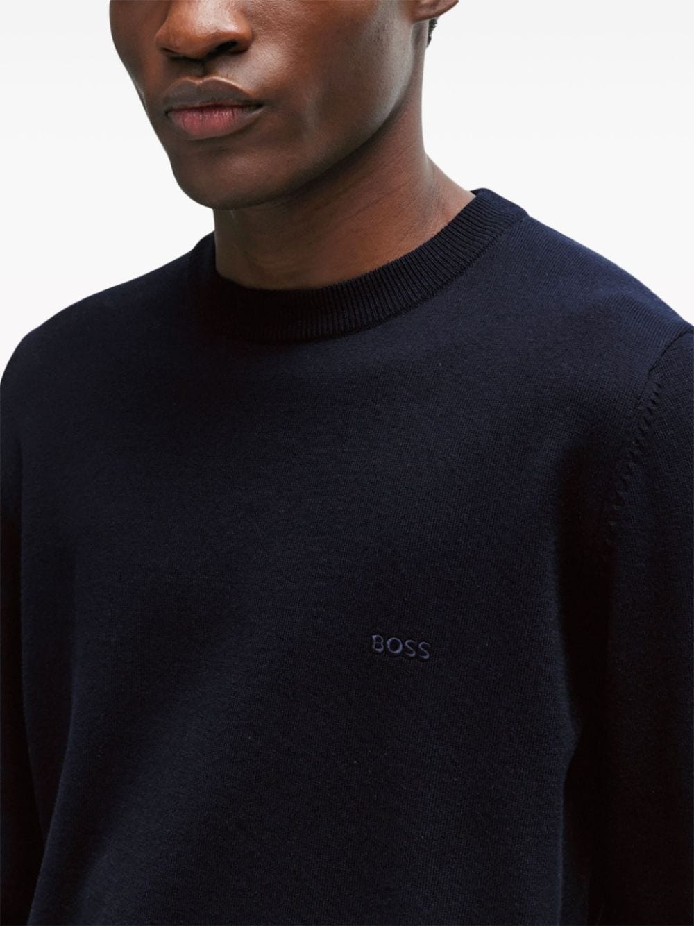 logo-embroidered cotton jumper - 5