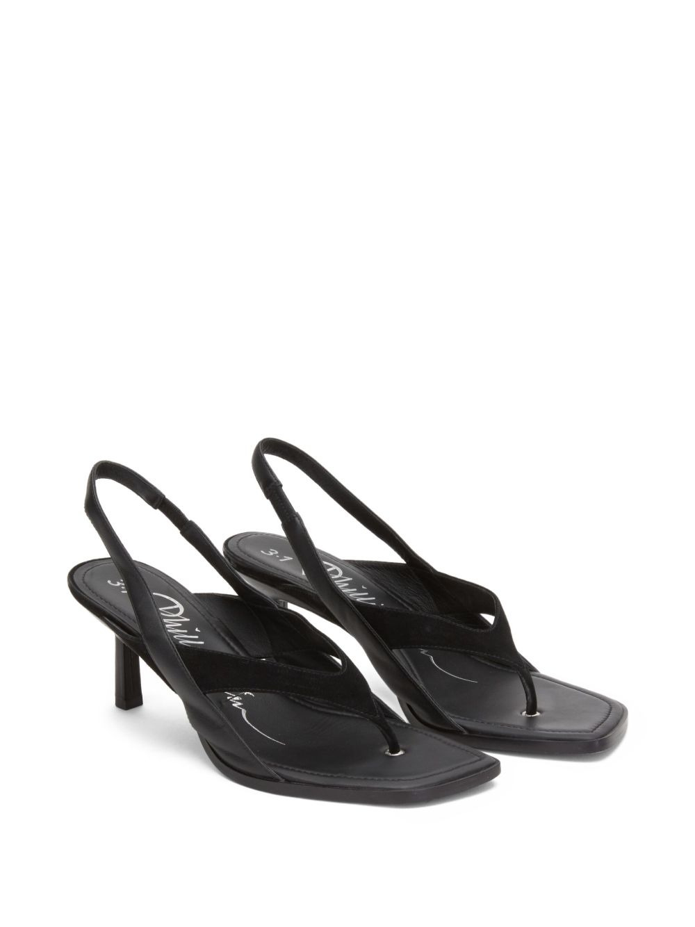 68mm slingback leather sandals - 2