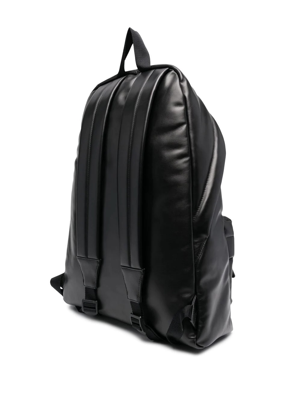 puffy-style leather backpack - 3