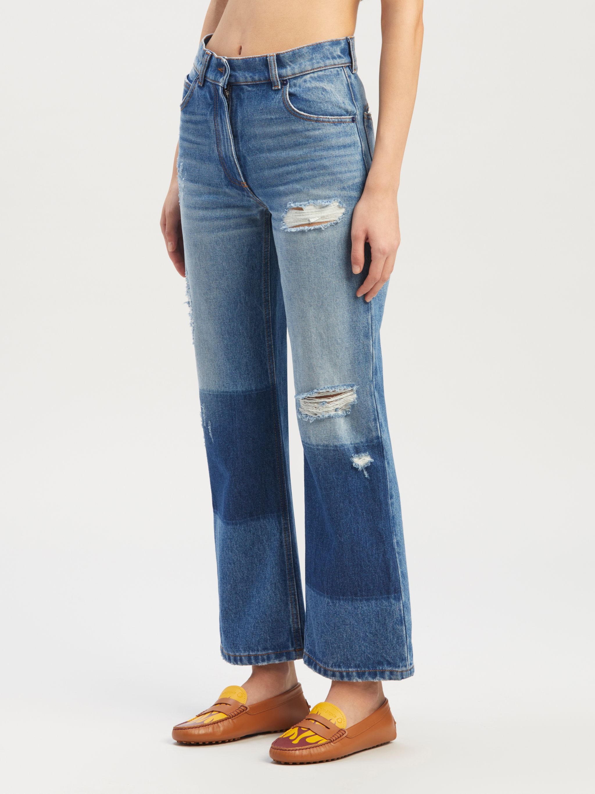 8 MONCLER PALM ANGELS DENIM PANTS - 4