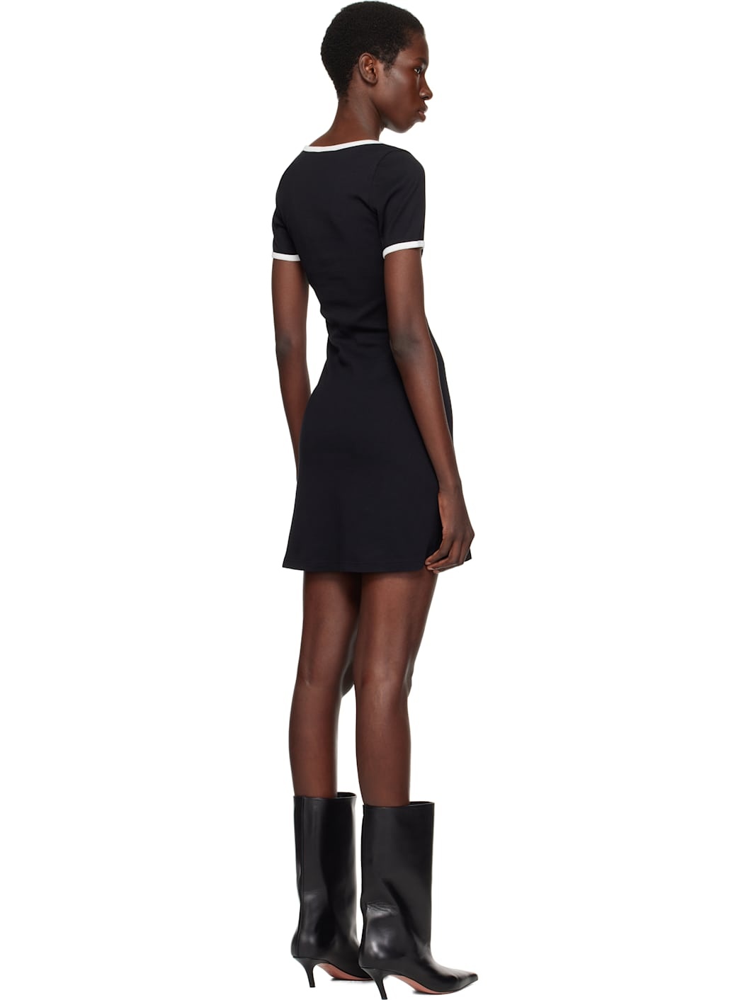 Black Holistic Contrast Minidress - 3