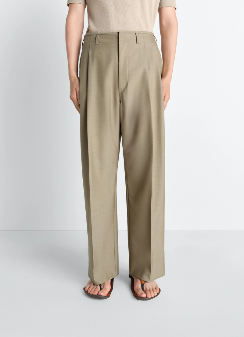 PLEATED TAILORED PANTS IN TROPICAL POLYWOOL 3