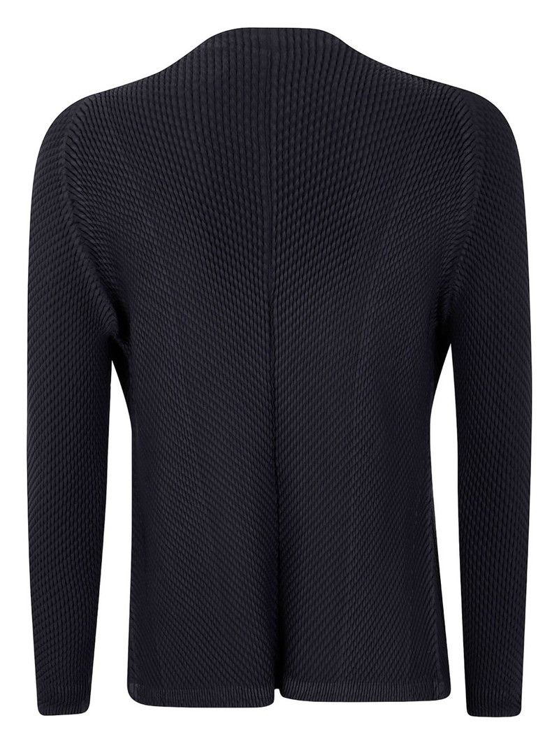 ISSEY MIYAKE pleated open-front cardigan outlook
