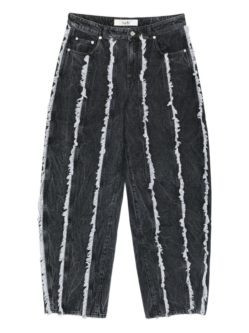 frayed-detail jeans 1