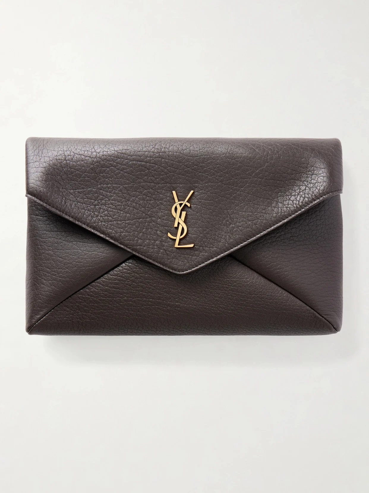Cassandre Large Textured-leather Clutch - 1