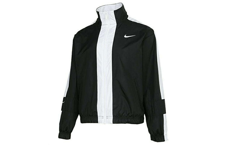(WMNS) Nike Sportswear Repel Contrasting Colors Loose Woven Jacket Autumn Black CZ8801-010 - 3