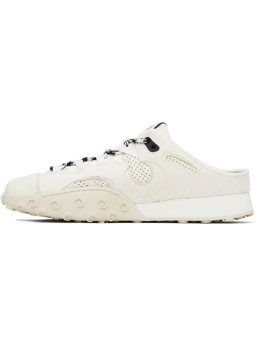White Suede Leather MS Rise Tyko Mules - 3