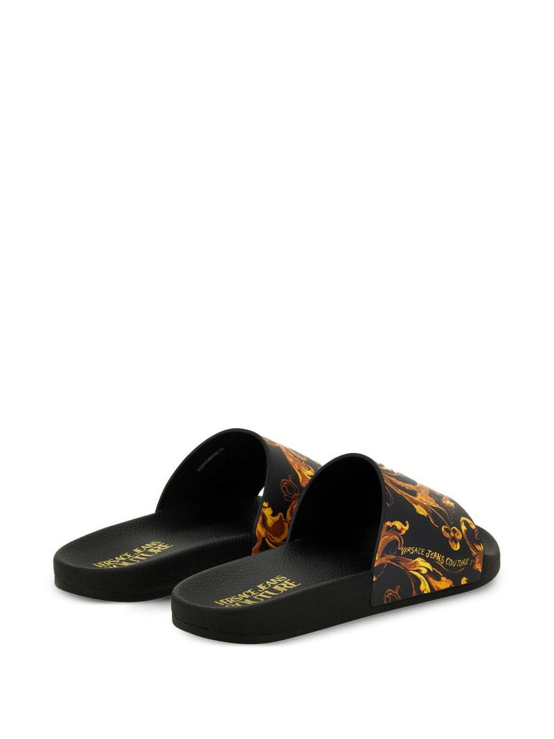 VERSACE JEANS COUTURE baroque-print slides outlook