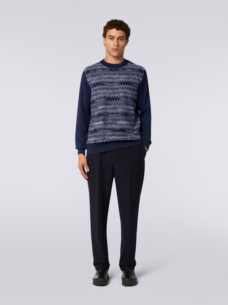 Missoni Cotton, silk and viscose chevron crew-neck pullover outlook