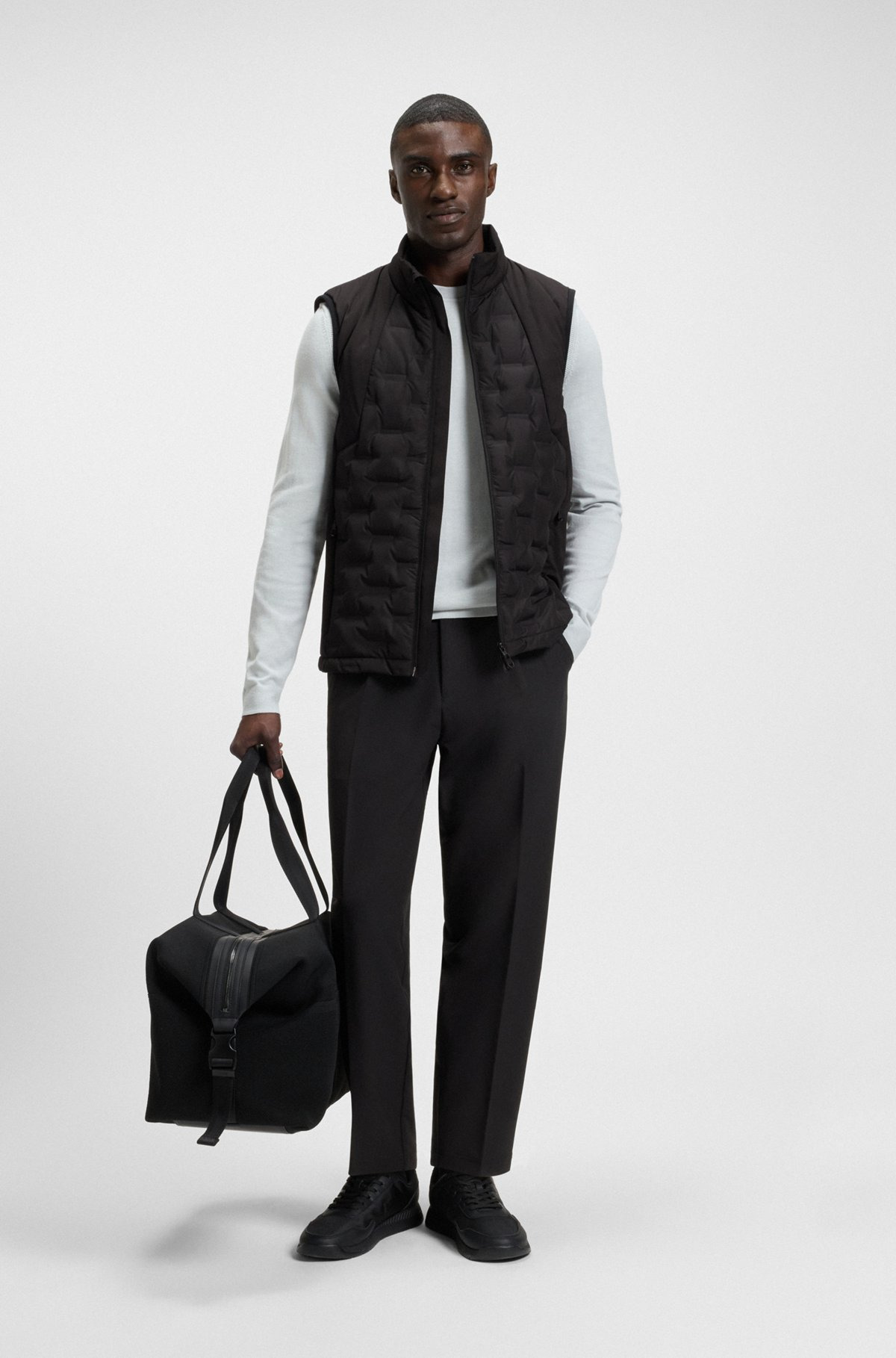 DOWN-FILLED GILET WITH WELDED-LOGO PATTERN - 3