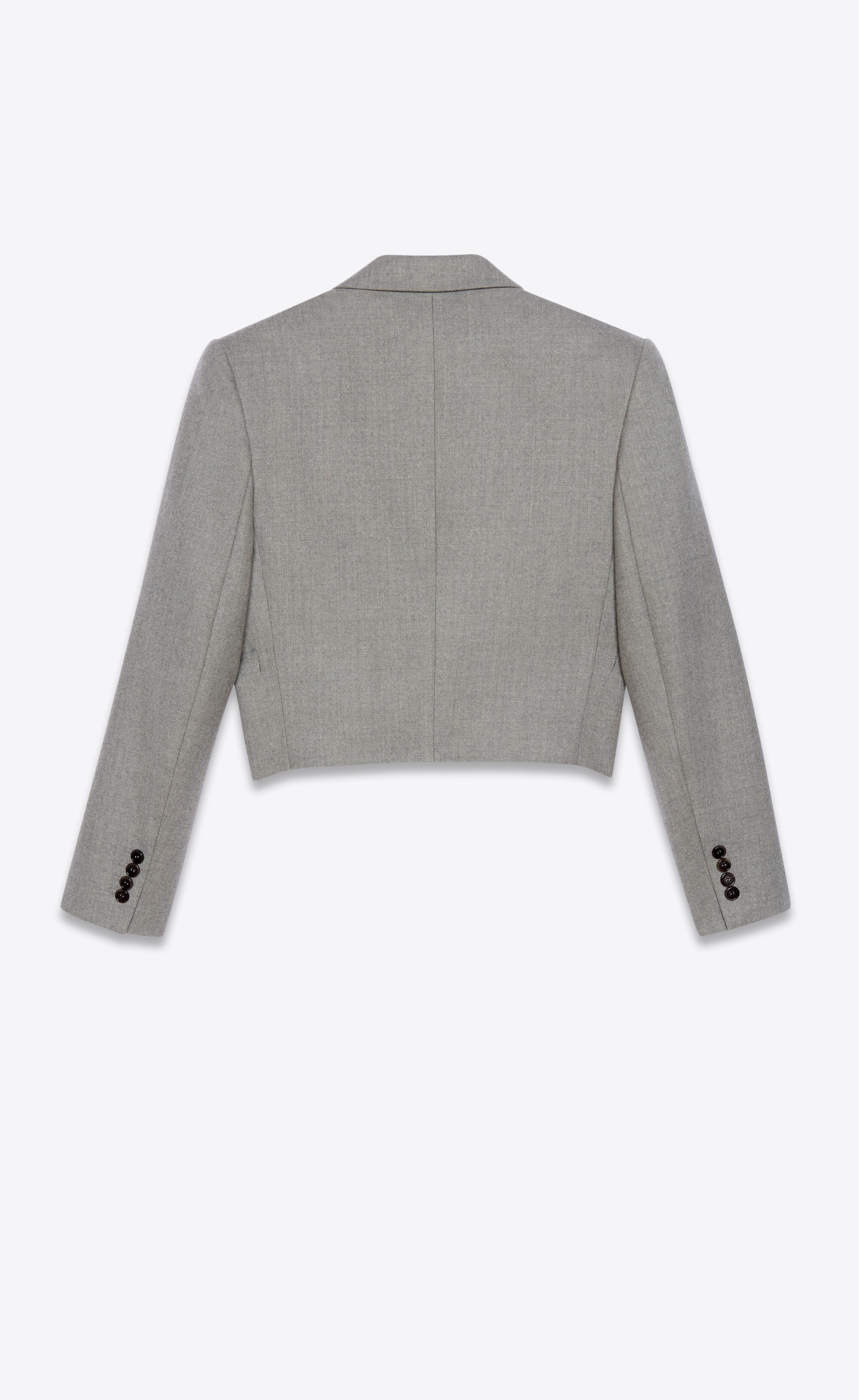 spencer jacket in chiné wool twill - 2