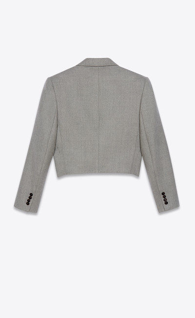 SAINT LAURENT spencer jacket in chiné wool twill outlook