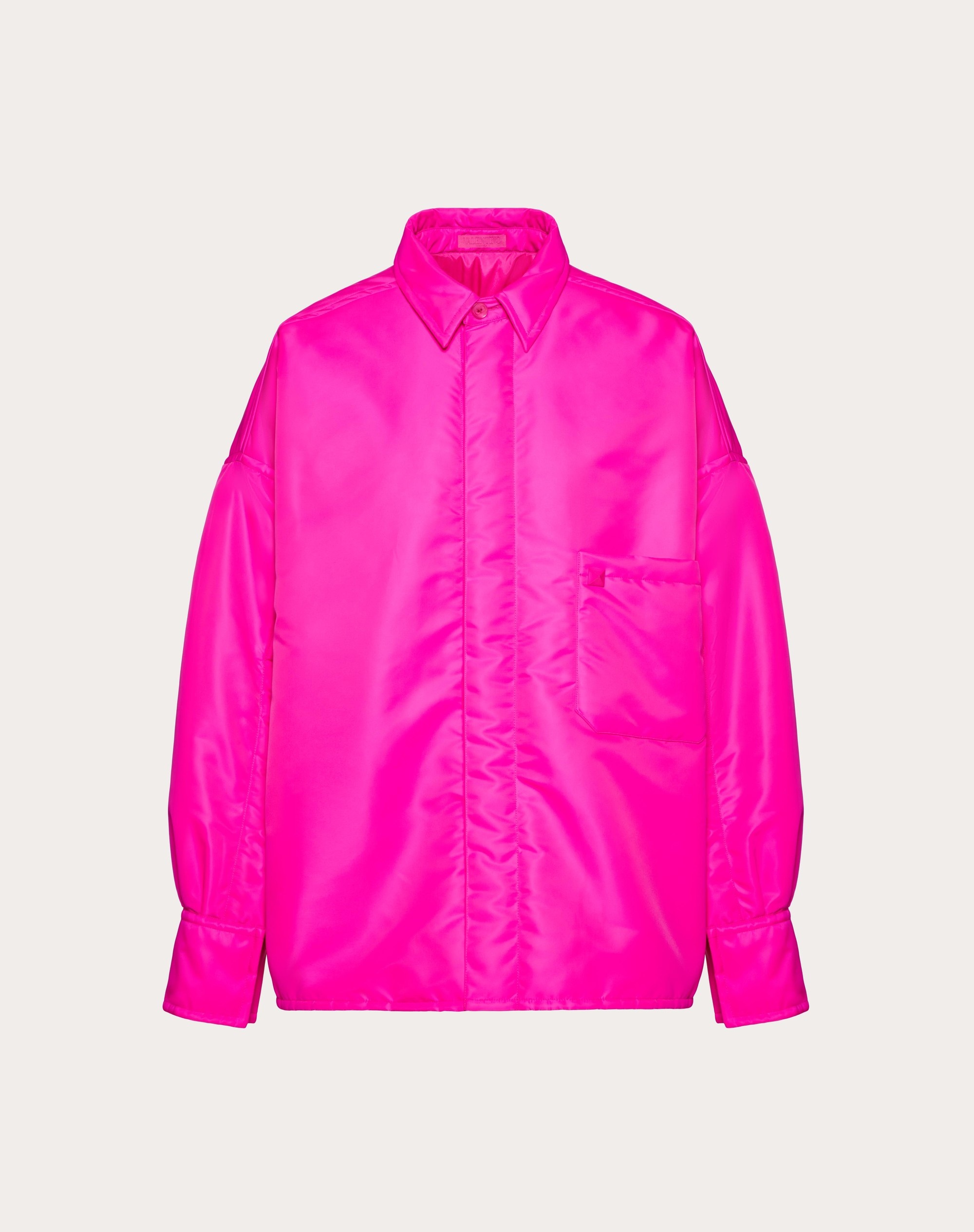 NYLON SHIRT JACKET WITH STUD DETAIL - 1