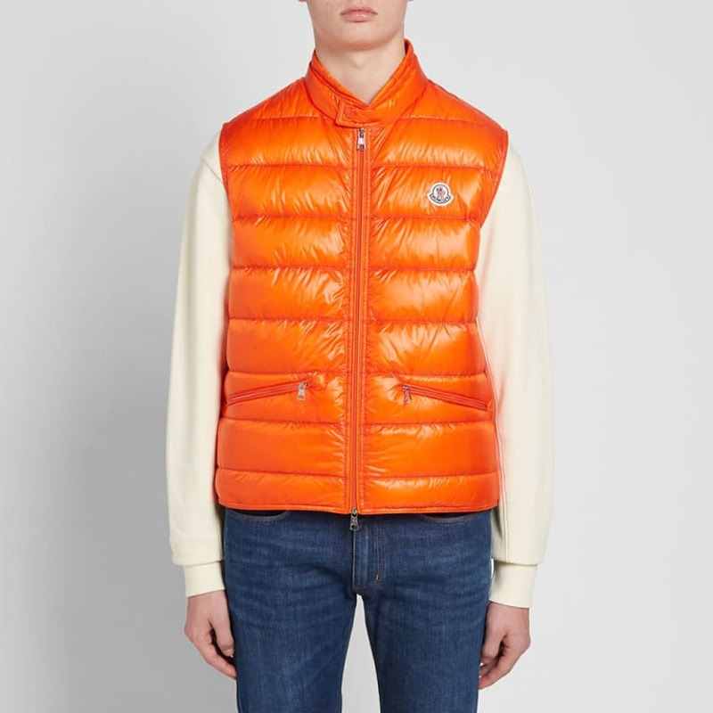Moncler Gui Down Vest - Orange 2 M - 12
