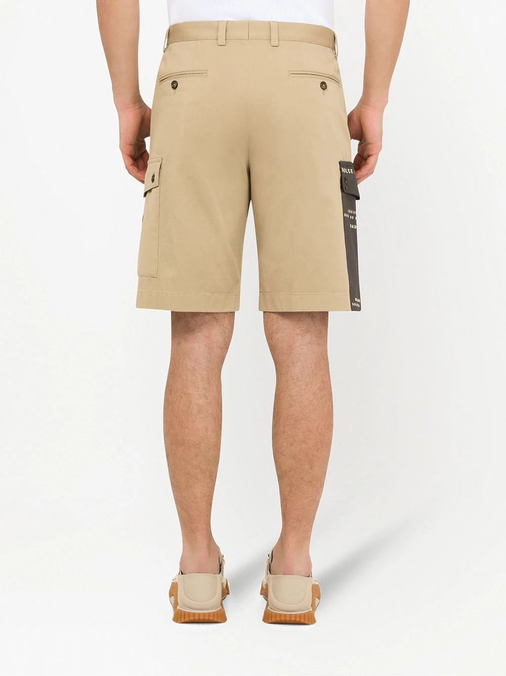 logo pocket chino shorts - 4