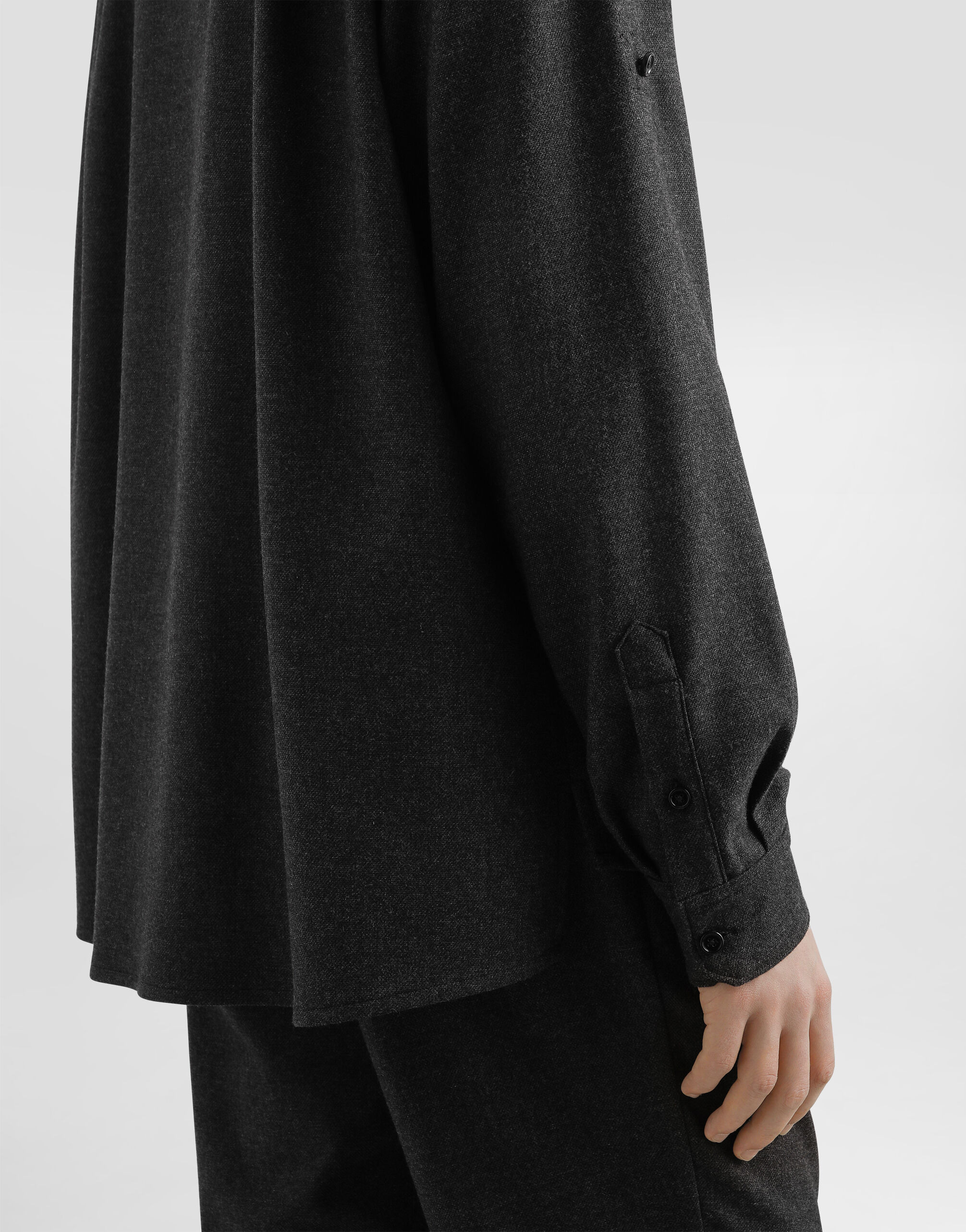Mélange wool mat shirt - 5