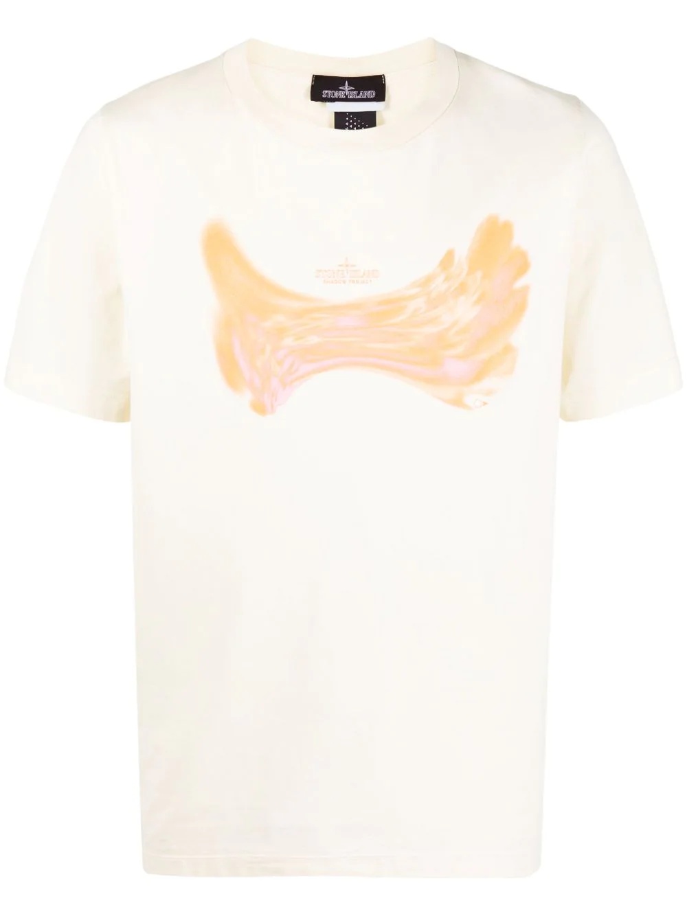 abstract-print T-shirt - 1