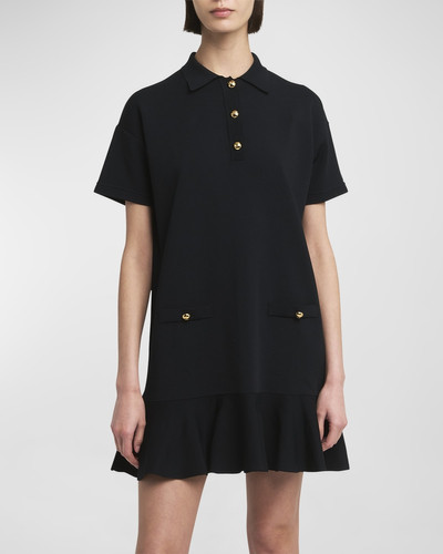 Valentino Short-Sleeve Ruffle-Hem Mini Polo Shirtdress outlook