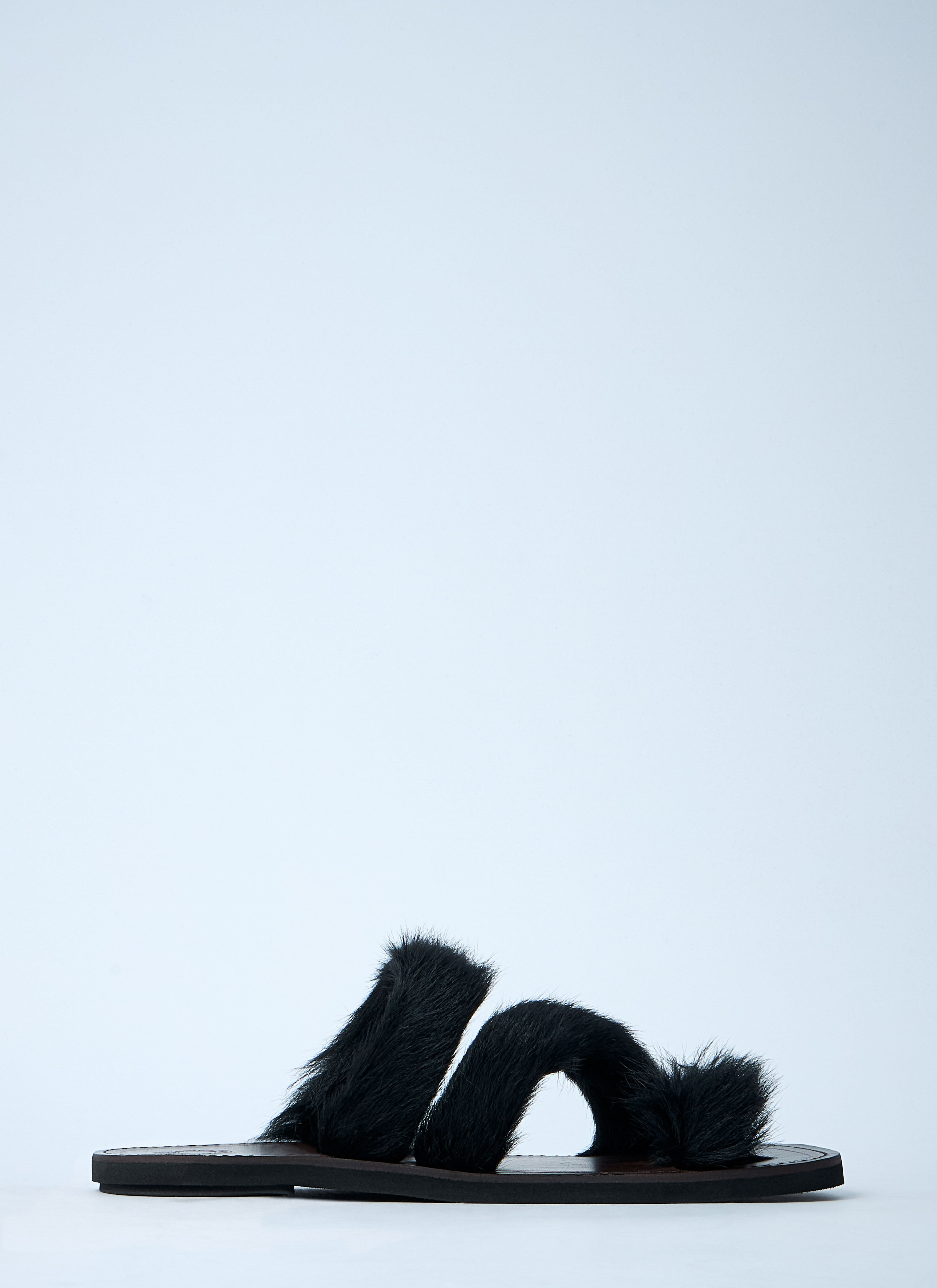 Dries Van Noten Men Wooled Leather Sandals - 7